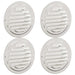 Capace de ventilație pentru aer 4 pcs Argintiu 80 mm - WALTI WALTI