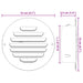 Capace de ventilație pentru aer 4 pcs Argintiu 80 mm - WALTI WALTI