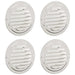 Capace de ventilație pentru aer 4 pcs Argintiu 100 mm - WALTI WALTI