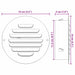 Capace de ventilație pentru aer 4 pcs Argintiu 125 mm - WALTI WALTI
