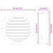 Capace de ventilație pentru aer 4 pcs Argintiu 150 mm - WALTI WALTI