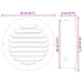 Capace de ventilație pentru aer 4 pcs Argintiu 200 mm - WALTI WALTI