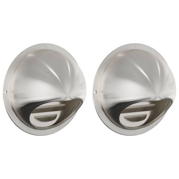 Capace de ventilație pentru aer 2 pcs Argintiu 80 mm - WALTI WALTI