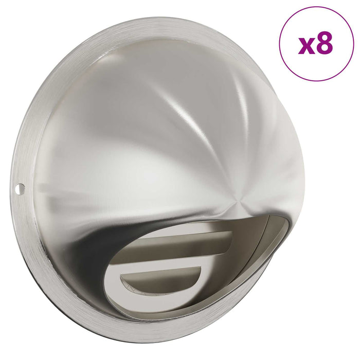 Capace de ventilație pentru aer 8 pcs Argintiu 80 mm - WALTI WALTI