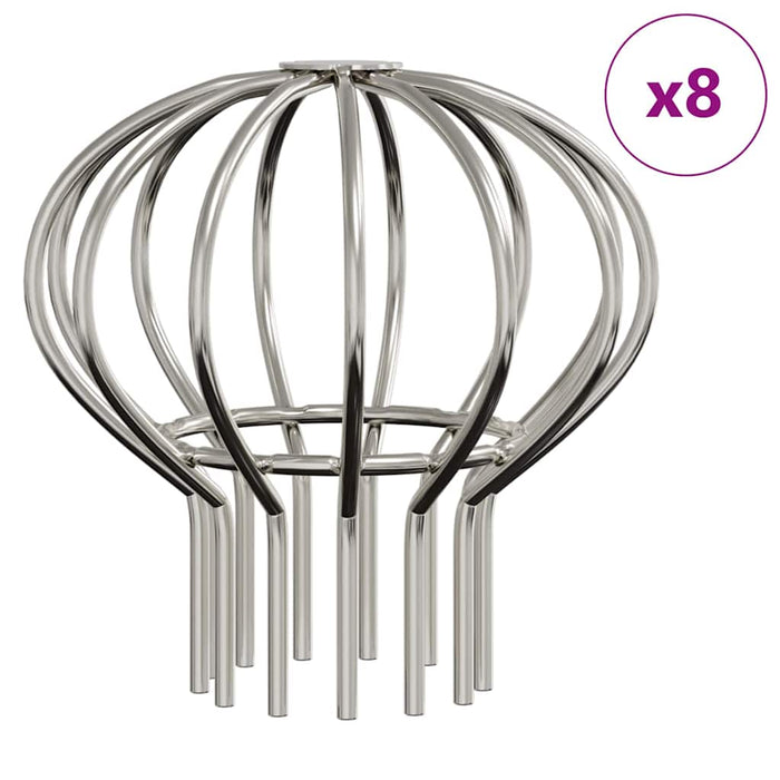 Protecție pentru frunze de jgheab 8 pcs Argintiu 75 mm - WALTI WALTI