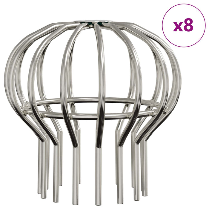 Protecție pentru frunze de jgheab 8 pcs Argintiu 110 mm - WALTI WALTI