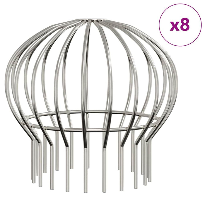 Protecție pentru frunze de jgheab 8 pcs Argintiu 160 mm - WALTI WALTI