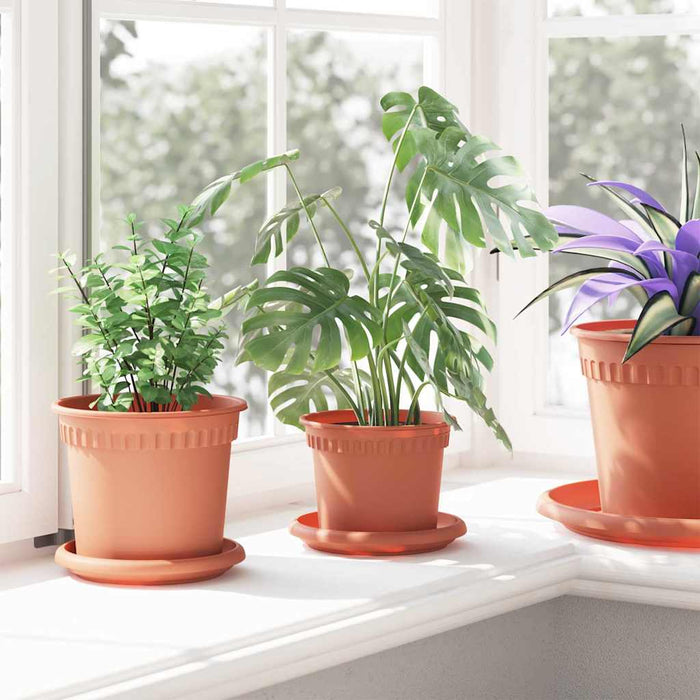 Ghiveci rotund pentru flori 6 pcs Roșu cărămidă Ø 12,5 x 10 cm - WALTI WALTI