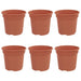 Ghiveci rotund pentru flori 6 pcs Roșu cărămidă Ø 15 x 12 cm - WALTI WALTI