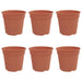 Ghiveci rotund pentru flori 6 pcs Roșu cărămidă Ø 17 x 14 cm - WALTI WALTI