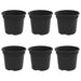 Ghiveci rotund pentru flori 6 pcs Negru Ø 12,5 x 10 cm Plastic - WALTI WALTI