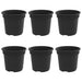Ghiveci rotund pentru flori 6 pcs Negru Ø 15 x 12 cm Plastic - WALTI WALTI