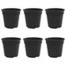Ghiveci rotund pentru flori 6 pcs Negru Ø 19 x 16 cm Plastic - WALTI WALTI