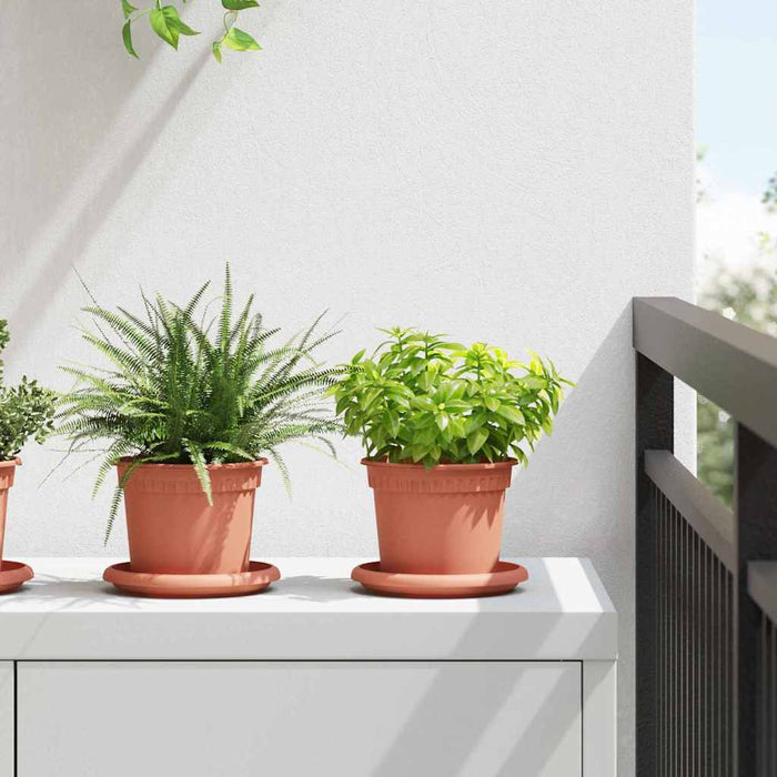 Ghiveci rotund pentru flori 24 pcs Roșu cărămidă Ø 12,5 x 10 cm - WALTI WALTI
