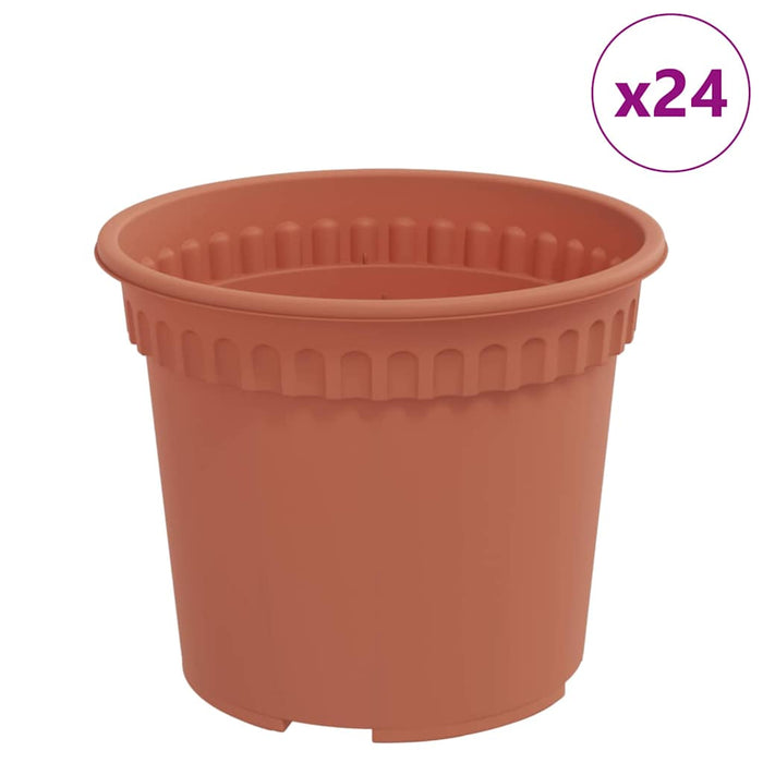 Ghiveci rotund pentru flori 24 pcs Roșu cărămidă Ø 12,5 x 10 cm - WALTI WALTI