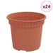 Ghiveci rotund pentru flori 24 pcs Roșu cărămidă Ø 12,5 x 10 cm - WALTI WALTI