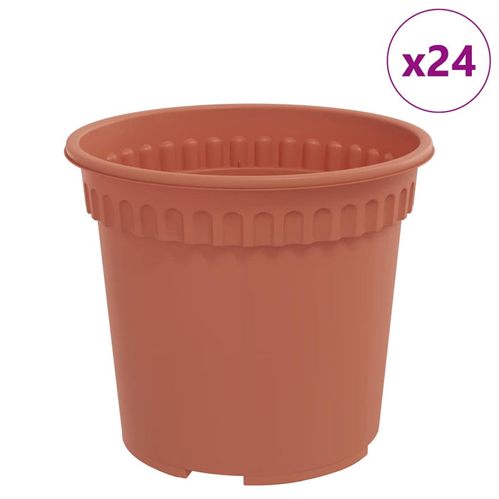 Ghiveci rotund pentru flori 24 pcs Roșu cărămidă Ø 15 x 12 cm - WALTI WALTI