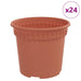 Ghiveci rotund pentru flori 24 pcs Roșu cărămidă Ø 15 x 12 cm - WALTI WALTI
