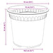 Ghiveci rotund pentru flori 24 pcs Roșu cărămidă Ø 15 x 12 cm - WALTI WALTI