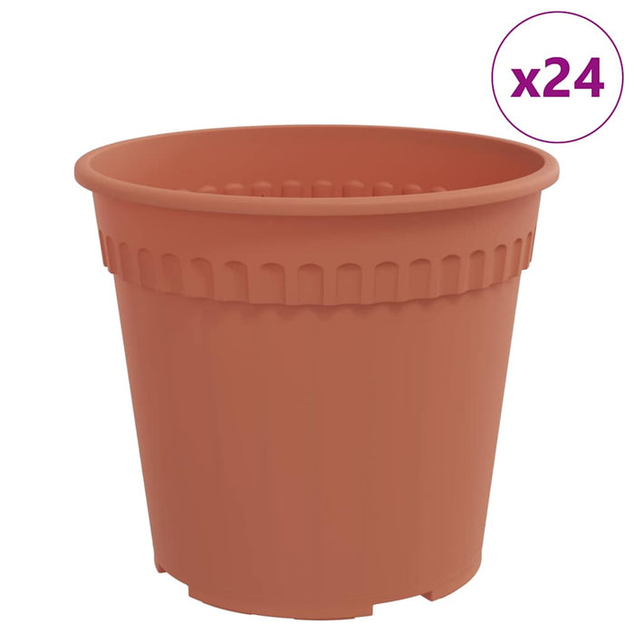 Ghiveci rotund pentru flori 24 pcs Roșu cărămidă Ø 17 x 14 cm - WALTI WALTI