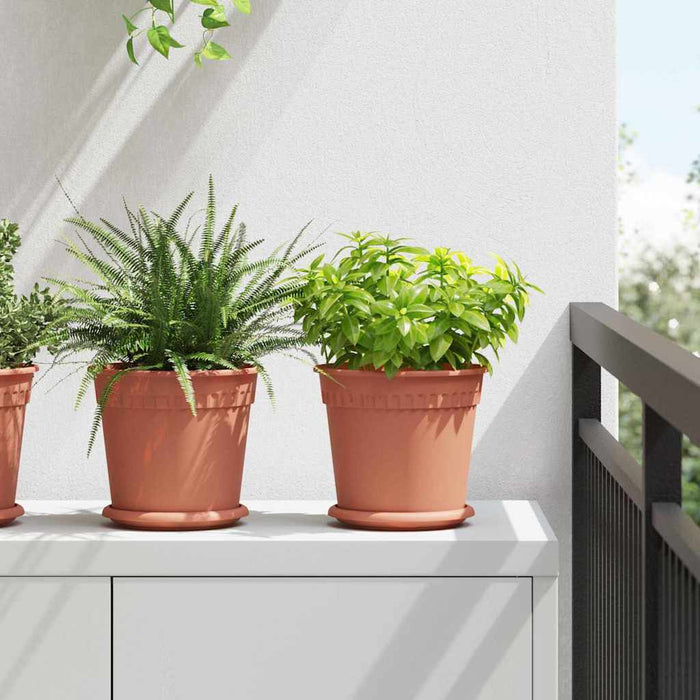Ghiveci rotund pentru flori 24 pcs Roșu cărămidă Ø 19 x 16 cm - WALTI WALTI