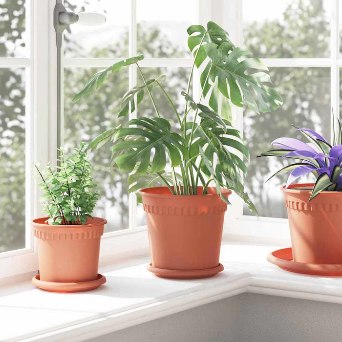 Ghiveci rotund pentru flori 24 pcs Roșu cărămidă Ø 19 x 16 cm - WALTI WALTI
