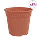 Ghiveci rotund pentru flori 24 pcs Roșu cărămidă Ø 19 x 16 cm - WALTI WALTI