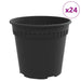 Ghiveci rotund pentru flori 24 pcs Negru Ø 19 x 16 cm Plastic - WALTI WALTI