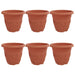 Ghiveci rotund pentru flori 6 pcs Roșu cărămidă Ø 26 x 21.5 cm - WALTI WALTI