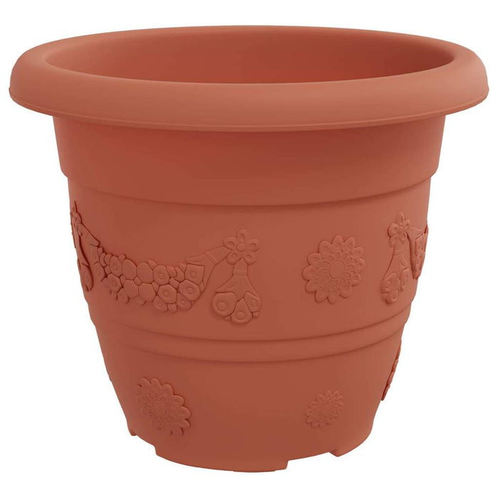 Ghiveci rotund pentru flori 6 pcs Roșu cărămidă Ø 26 x 21.5 cm - WALTI WALTI