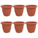 Ghiveci rotund pentru flori 6 pcs Roșu cărămidă Ø 26 x 21.5 cm - WALTI WALTI