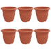 Ghiveci rotund pentru flori 6 pcs Roșu cărămidă Ø 26 x 21.5 cm - WALTI WALTI
