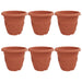 Ghiveci rotund pentru flori 6 pcs Roșu cărămidă Ø 26 x 21.5 cm - WALTI WALTI