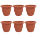 Ghiveci rotund pentru flori 6 pcs Roșu cărămidă Ø 26 x 21.5 cm - WALTI WALTI