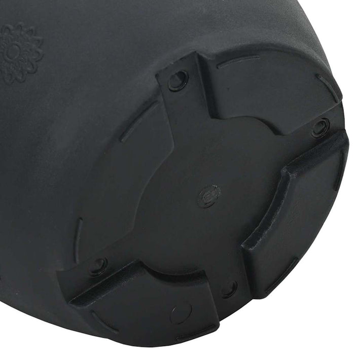 Ghiveci rotund pentru flori 6 pcs Negru Ø 26 x 21.5 cm Plastic - WALTI WALTI