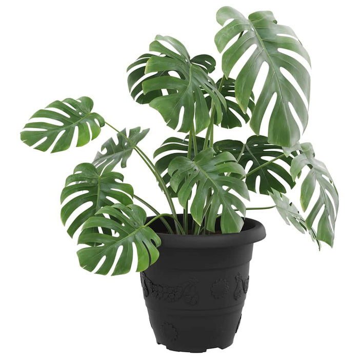 Ghiveci rotund pentru flori 6 pcs Negru Ø 26 x 21.5 cm Plastic - WALTI WALTI