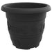 Ghiveci rotund pentru flori 6 pcs Negru Ø 26 x 21.5 cm Plastic - WALTI WALTI