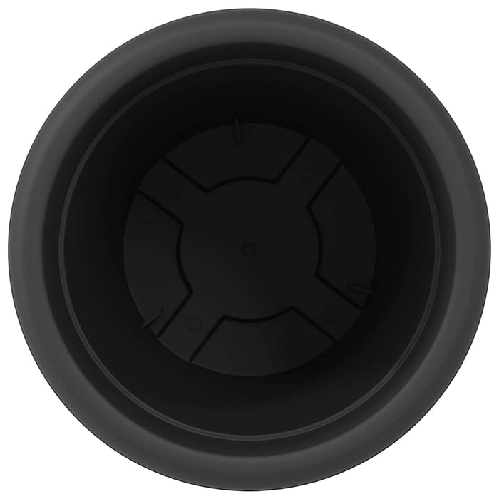 Ghiveci rotund pentru flori 6 pcs Negru Ø 26 x 21.5 cm Plastic - WALTI WALTI
