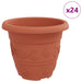 Ghiveci rotund pentru flori 24 pcs Roșu cărămidă Ø 26 x 21.5 cm - WALTI WALTI