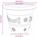 Ghiveci rotund pentru flori 24 pcs Roșu cărămidă Ø 26 x 21.5 cm - WALTI WALTI