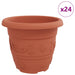 Ghiveci rotund pentru flori 24 pcs Roșu cărămidă Ø 26 x 21.5 cm - WALTI WALTI