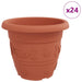 Ghiveci rotund pentru flori 24 pcs Roșu cărămidă Ø 26 x 21.5 cm - WALTI WALTI