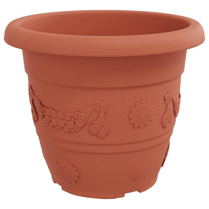 Ghiveci rotund pentru flori 24 pcs Roșu cărămidă Ø 26 x 21.5 cm - WALTI WALTI