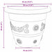 Ghiveci rotund pentru flori 24 pcs Roșu cărămidă Ø 26 x 21.5 cm - WALTI WALTI
