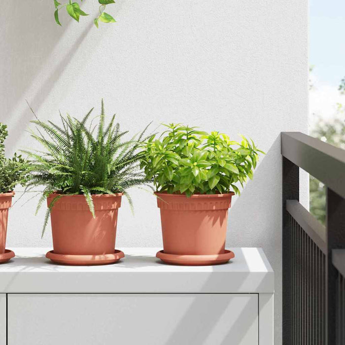 Tavă rotundă pentru flori 6 pcs Roșu cărămidă Ø 14 x 2 cm WALTI