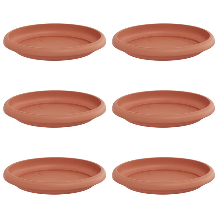 Tavă rotundă pentru flori 6 pcs Roșu cărămidă Ø 14 x 2 cm WALTI