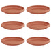 Tavă rotundă pentru flori 6 pcs Roșu cărămidă Ø 14 x 2 cm - WALTI WALTI