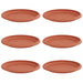 Tavă rotundă pentru flori 6 pcs Roșu cărămidă Ø 17,5 x 2 cm - WALTI WALTI