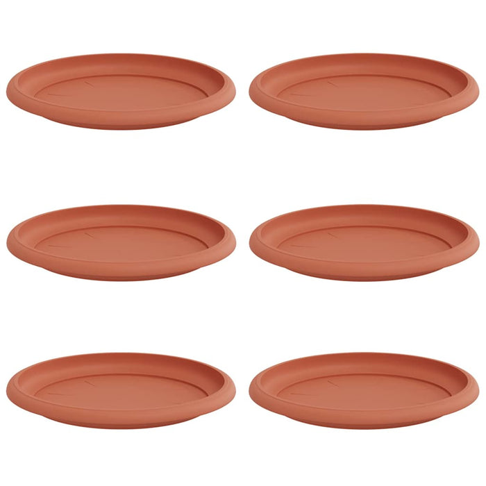 Tavă rotundă pentru flori 6 pcs Roșu cărămidă Ø 19 x 2 cm - WALTI WALTI