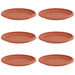 Tavă rotundă pentru flori 6 pcs Roșu cărămidă Ø 19 x 2 cm - WALTI WALTI